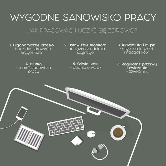 Jak pracować i uczyć się zdrowo? Praktyczne porady o tym jak stworzyć wygodne stanowisko pracy